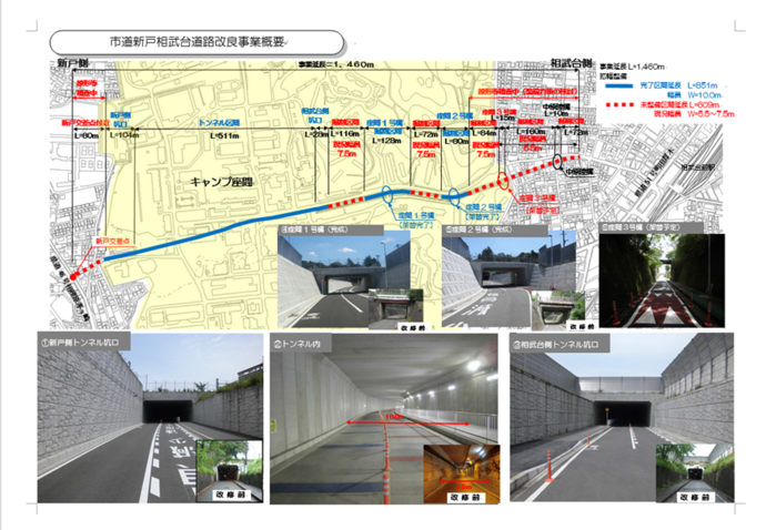 市道新戸相武台概要図