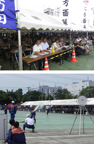 消防操法大会の写真