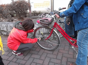 自転車交通事故防止キャンペーンの写真