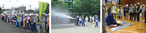 相模原市総合防災訓練・大野中地域会場訓練の写真